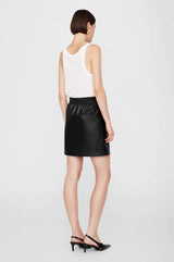 ANINE BING - SOTO SKIRT - BLACK VEGAN LEATHER