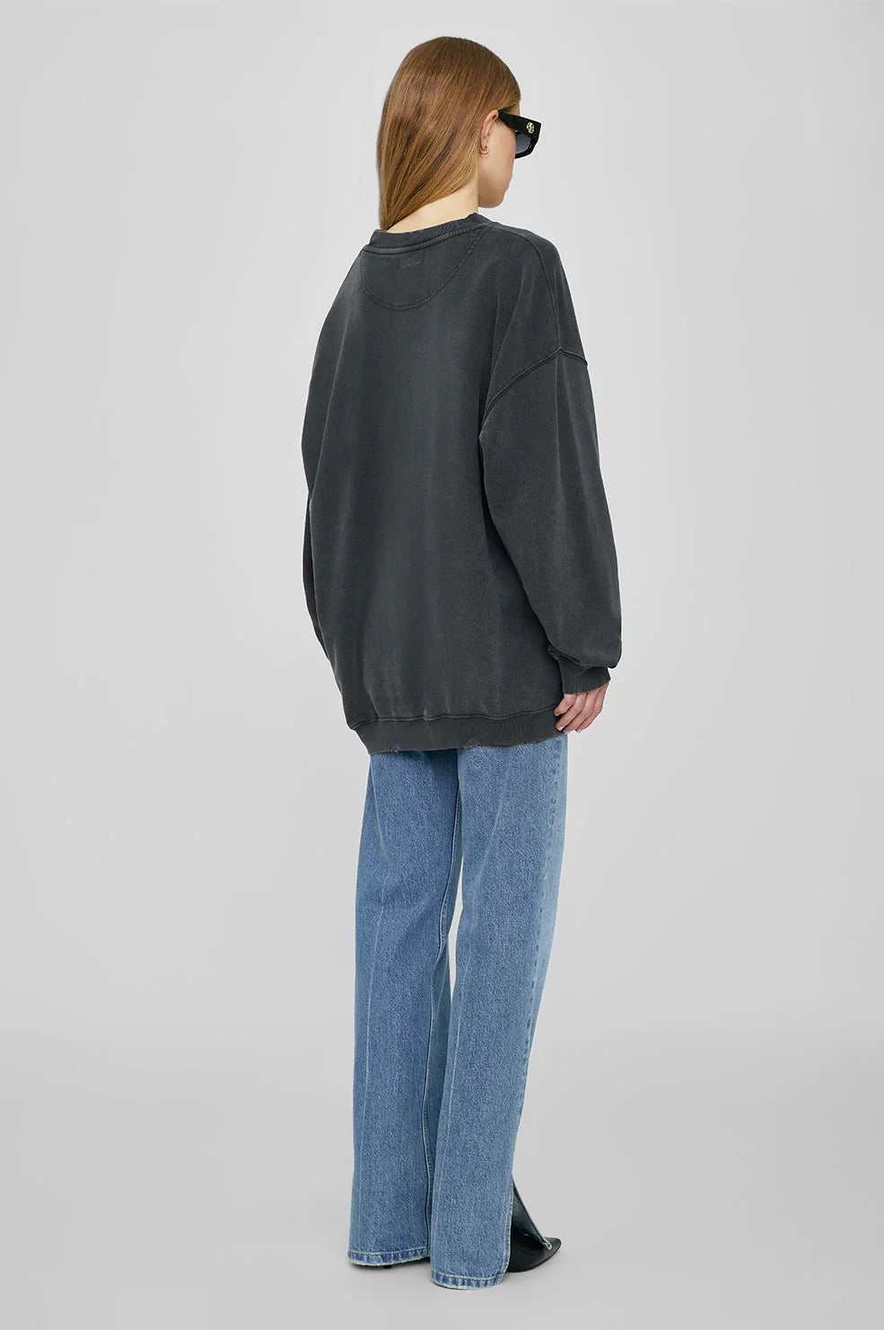 ANINE BING - TYLER SWEATSHIRT - WASHED BLACK: