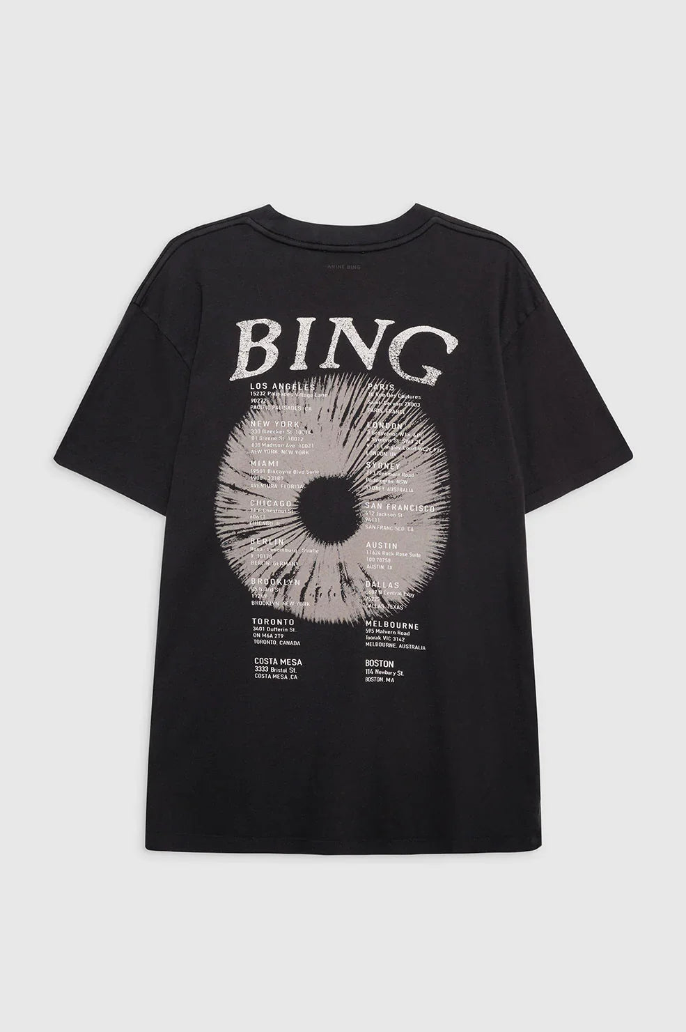 ANINE BING - WALKER TEE BAND -BLACK