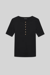 ANINE BING - ALESSIA TEE - BLACK