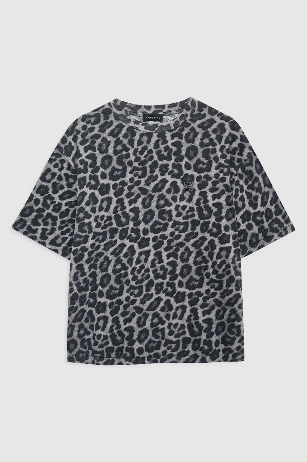ANINE BING - COHEN TEE - GREY LEOPARD