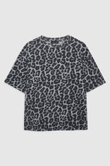 ANINE BING - COHEN TEE - GREY LEOPARD
