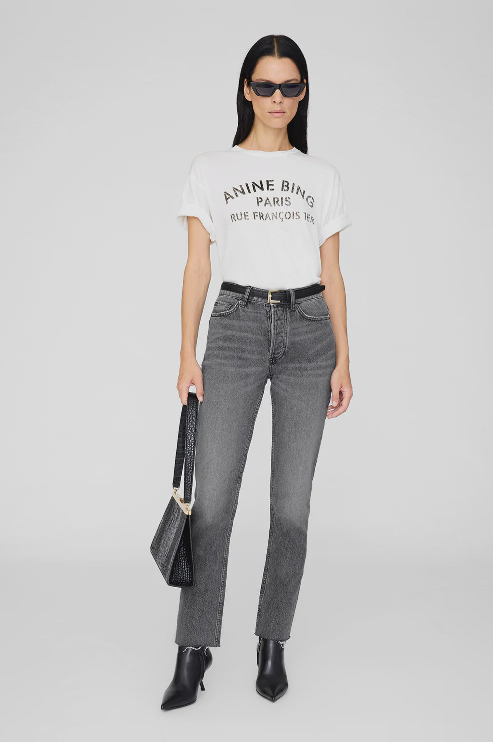 ANINE BING - COHEN TEE PARIS STENCIL - IVORY