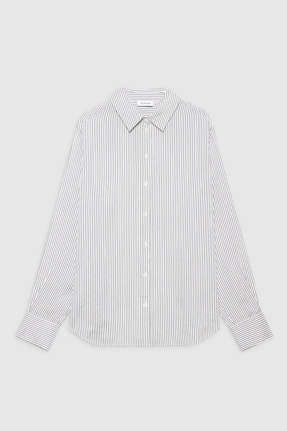ANINE BING - ESSIE SHIRT - WHITE AND NAVY STRIPE