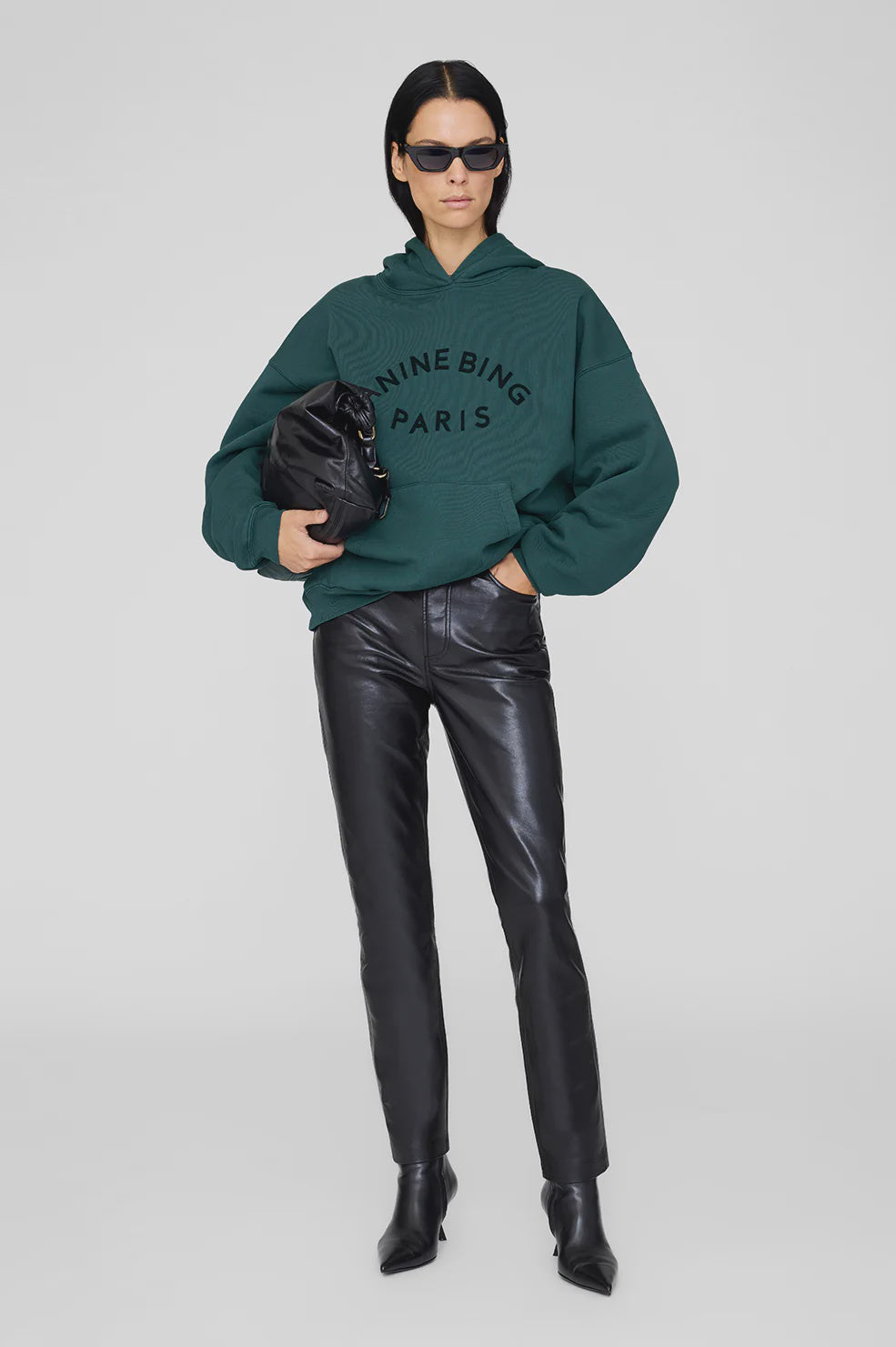 ANINE BING - HARVEY SWEATSHIRT PARIS - DARK TEAL