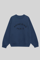 ANINE BING - JACI SWEATSHIRT PARIS - WASHED NAVY