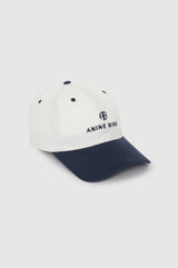 ANINE BING - JEREMY BASEBALL CAP - IVORY AND NAVY