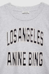 ANINE BING - JOHNNY CROPPED TEE - GREY