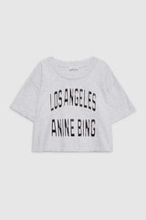 ANINE BING - JOHNNY CROPPED TEE - GREY