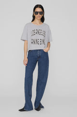 ANINE BING - JOHNNY CROPPED TEE - GREY