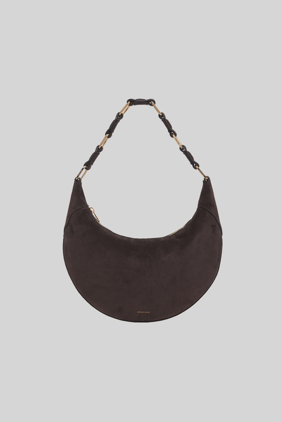 ANINE BING - KATE HOBO BAG - DARK BROWN SUEDE