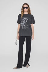 ANINE BING - LILI TEE HORSE - WASHED BLACK
