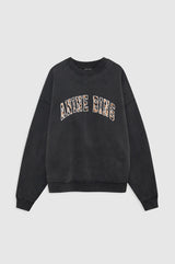 ANINE BING - MILES SWEATSHIRT ANINE BING LEOPARD - WASHED BLACK