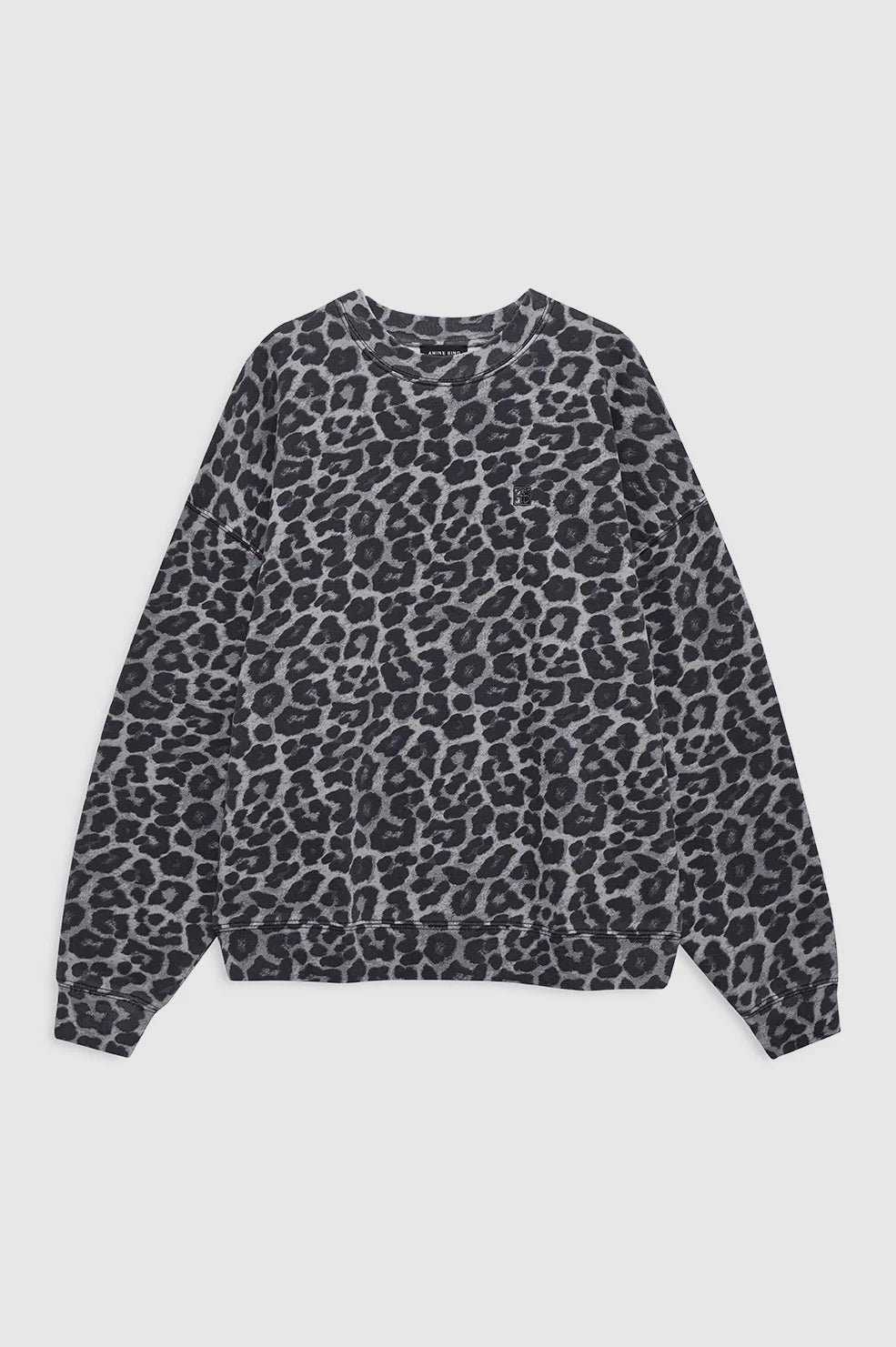 ANINE BING - MILES SWEATSHIRT - GREY LEOPARD