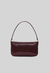 ANINE BING - MINI ELLY BAG - OXBLOOD CRINKLED PATENT