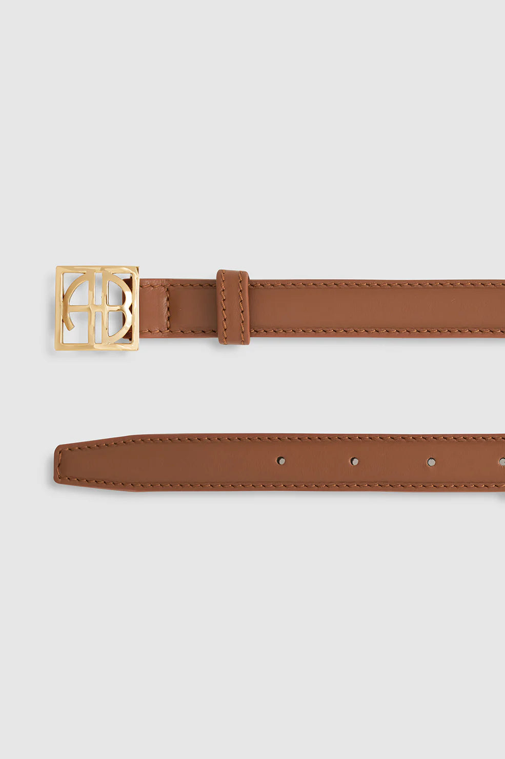ANINE BING - MONOGRAM BELT - COGNAC