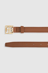 ANINE BING - MONOGRAM BELT - COGNAC