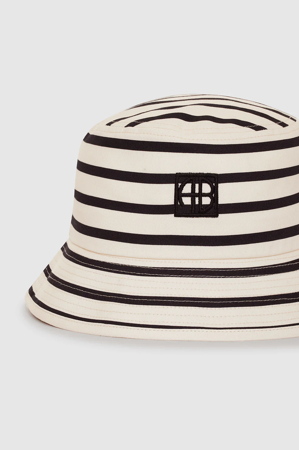 ANINE BING - NICKS BUCKET HAT - BLACK STRIPE FRENCH TERRY