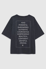 ANINE BING - RUDY TEE EMPOWERMENT - WASHED BLACK