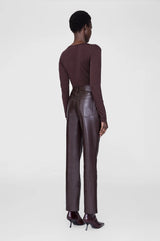 ANINE BING - SYLVIE LONG SLEEVE TEE - DARK BROWN