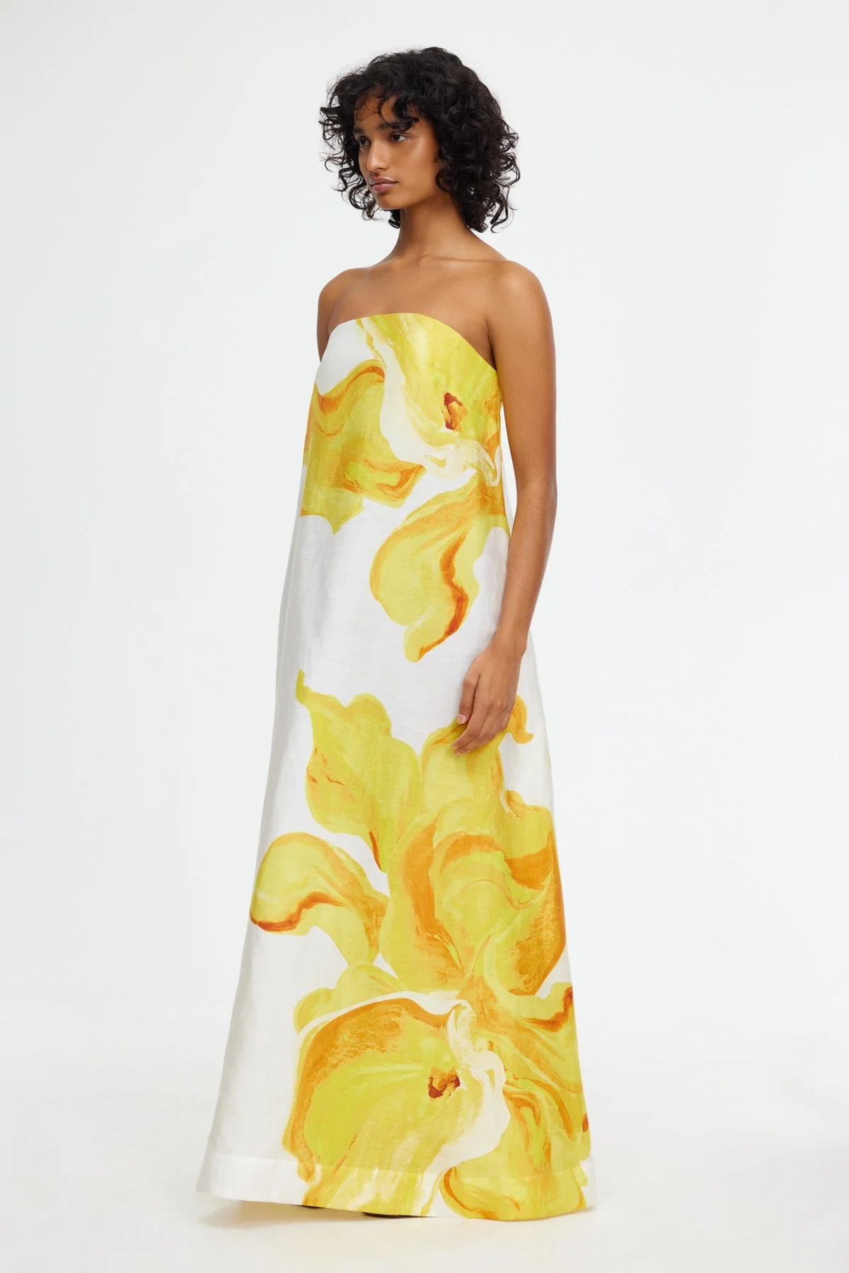 ACLER - HOPTON MIDI DRESS - IVORY CALLA LILY