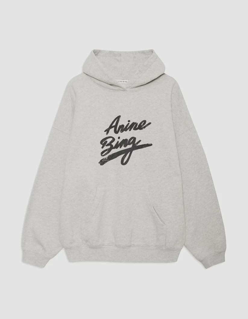 ANINE BING - HARVEY SWEATSHIRT SIGNATURE - HEATHER GREY