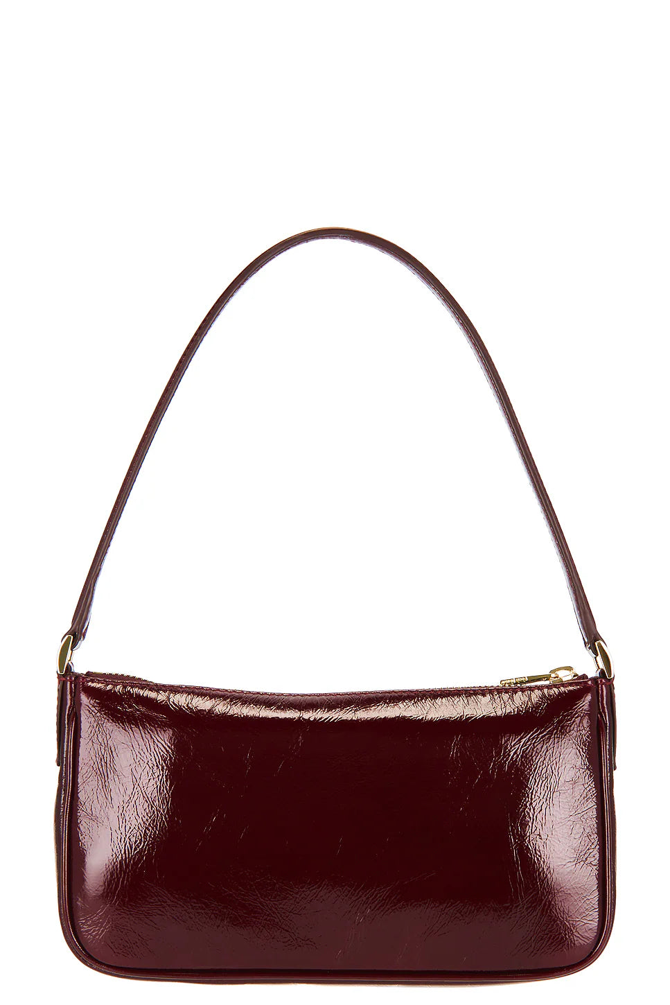 ANINE BING - MINI ELLY BAG - OXBLOOD CRINKLED PATENT