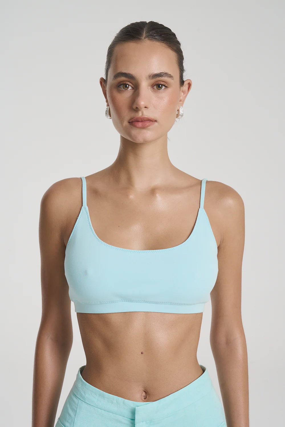 SUMMI SUMMI - SPORTS CROP- AQUA
