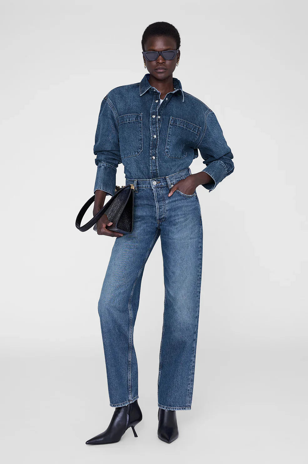 ANINE BING - GAVIN LONG JEAN - MOSAIC BLUE