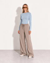PRE ORDER - RAEF THE LABEL - ANNABELLE CUPRO PANT - LIGHT MOCHA