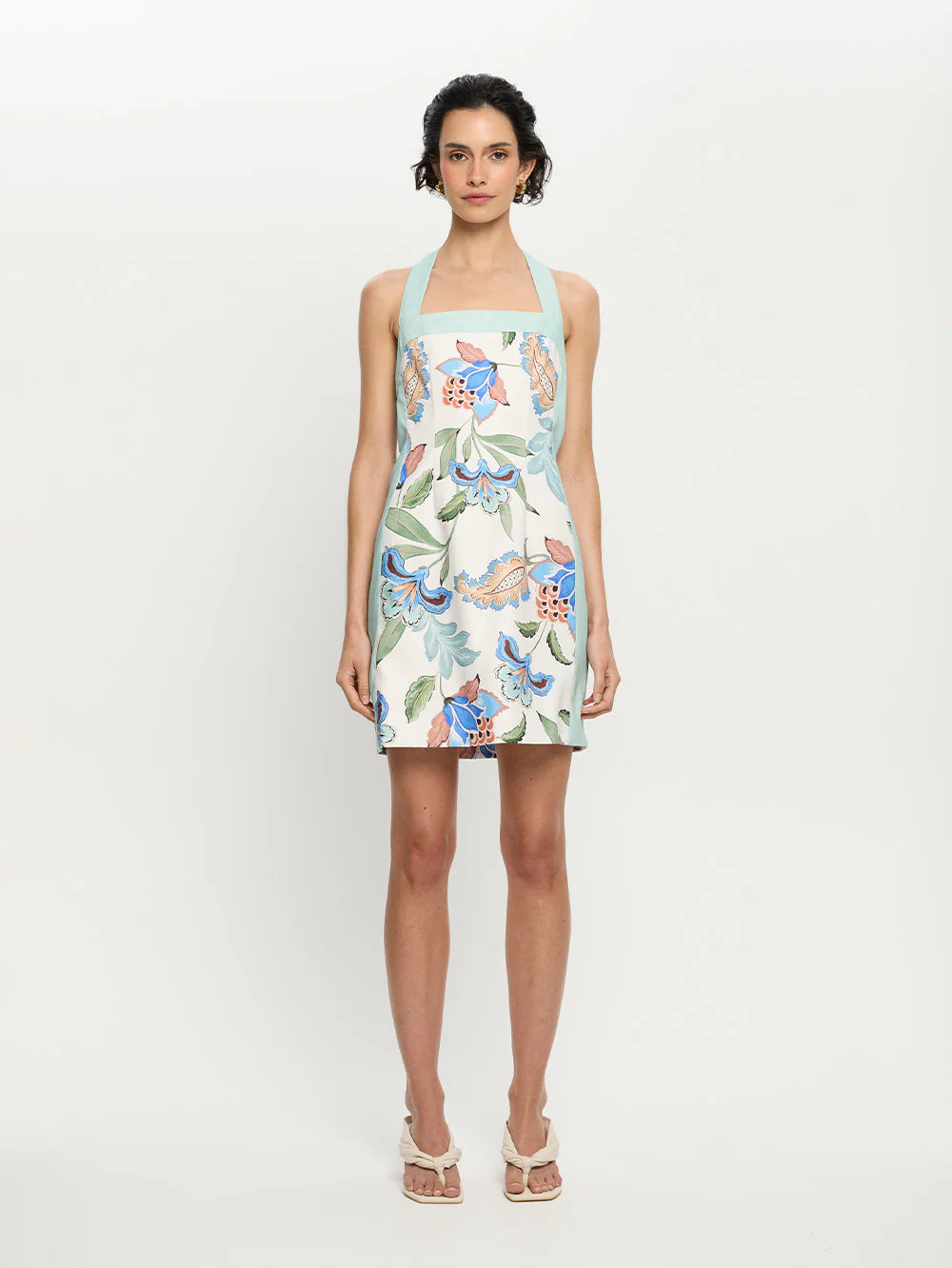 KIVARI - AZURE HALTER MINI DRESS - AZURE