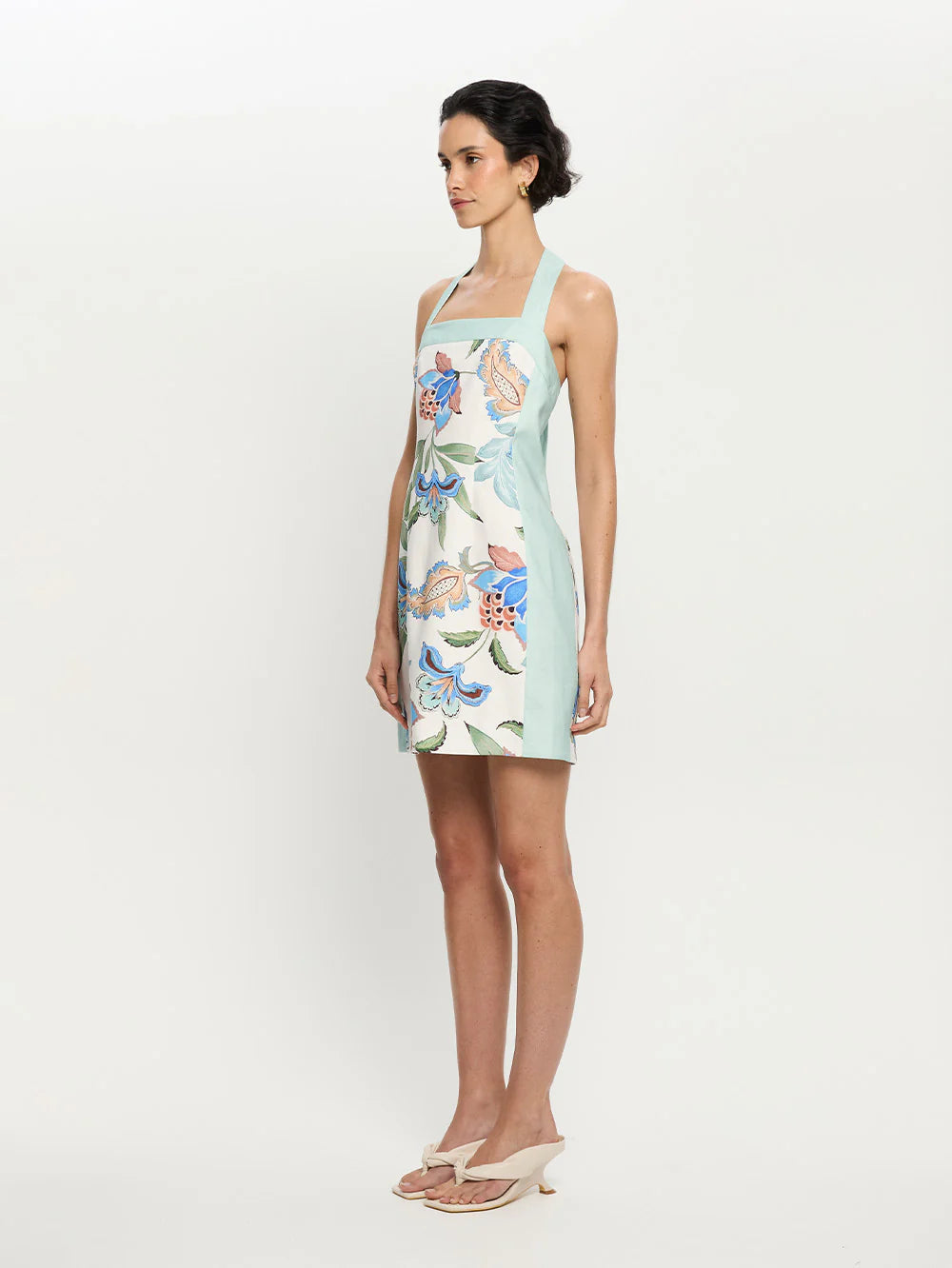 KIVARI - AZURE HALTER MINI DRESS - AZURE