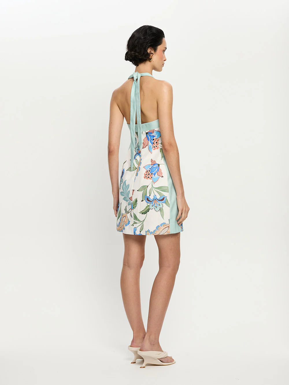 KIVARI - AZURE HALTER MINI DRESS - AZURE