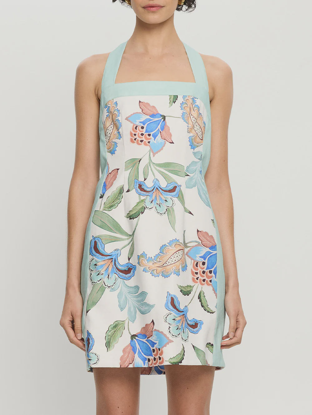 KIVARI - AZURE HALTER MINI DRESS - AZURE