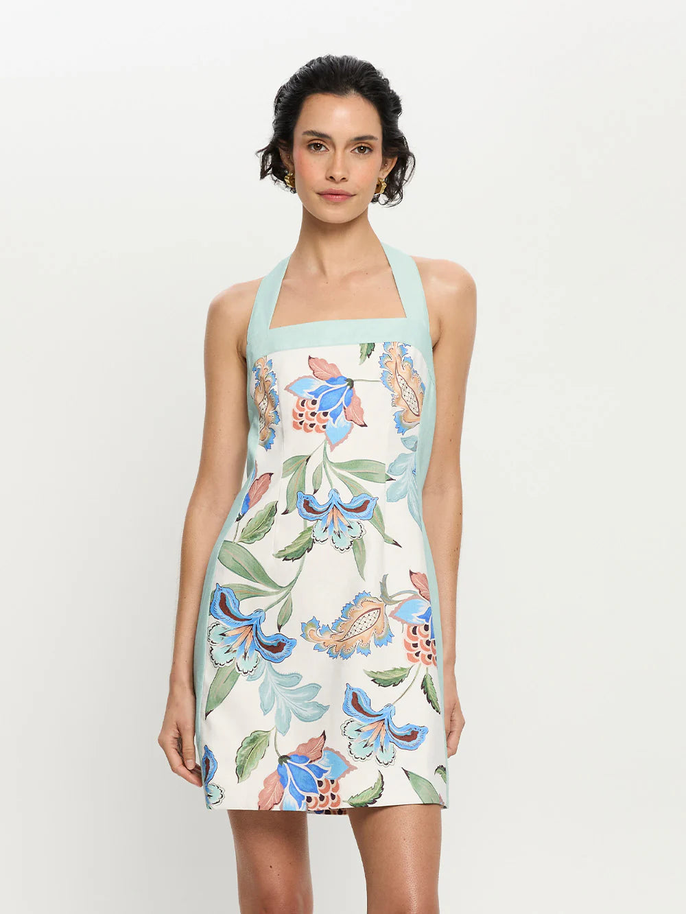 KIVARI - AZURE HALTER MINI DRESS - AZURE