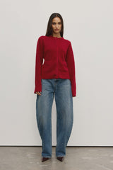 BAYSE - BEATRICE CARDIGAN - RED