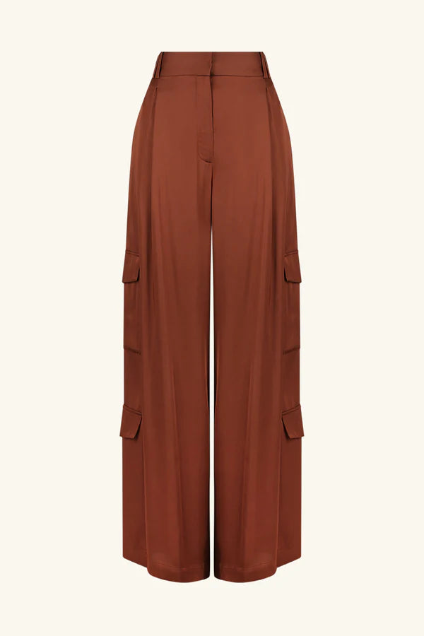 SHONA JOY - BELKIS SLOUCHY CARGO PANT - CHOCOLATE