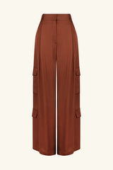 SHONA JOY - BELKIS SLOUCHY CARGO PANT - CHOCOLATE