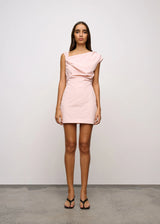 ONE OF OTHERS - BLANE ASYM MINI DRESS - MUSK