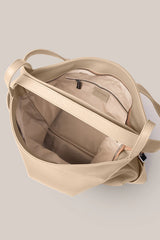 VESTIRSI - BELLA 2-IN-1 CONVERTIBLE BACKPACK TOTE - BEIGE