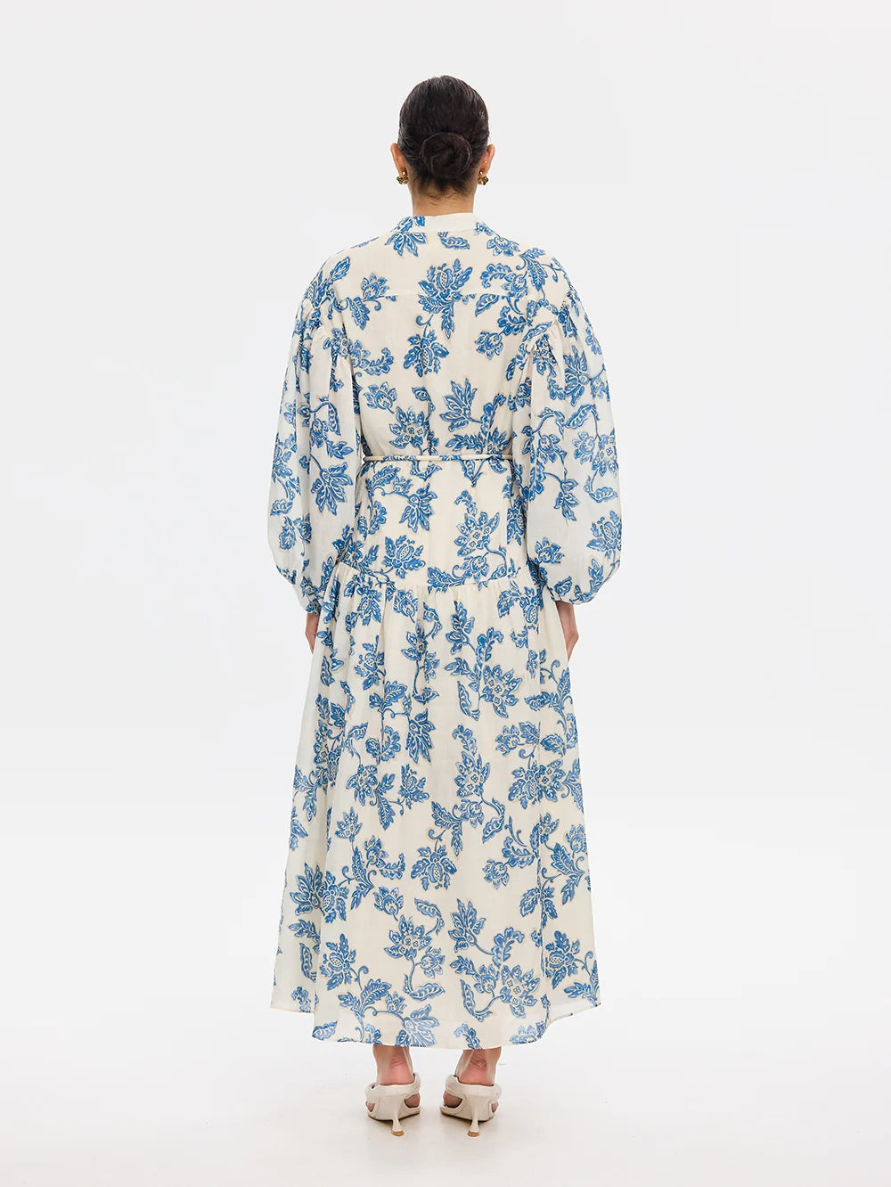 KIVARI - BLUEBELL MAXI DRESS - BLUE ECRU