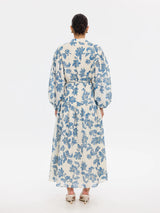 KIVARI - BLUEBELL MAXI DRESS - BLUE ECRU