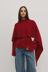 BAYSE - CAPE SCARF - RED