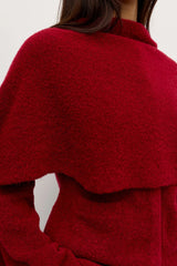 BAYSE - CAPE SCARF - RED