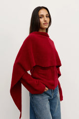 BAYSE - CAPE SCARF - RED