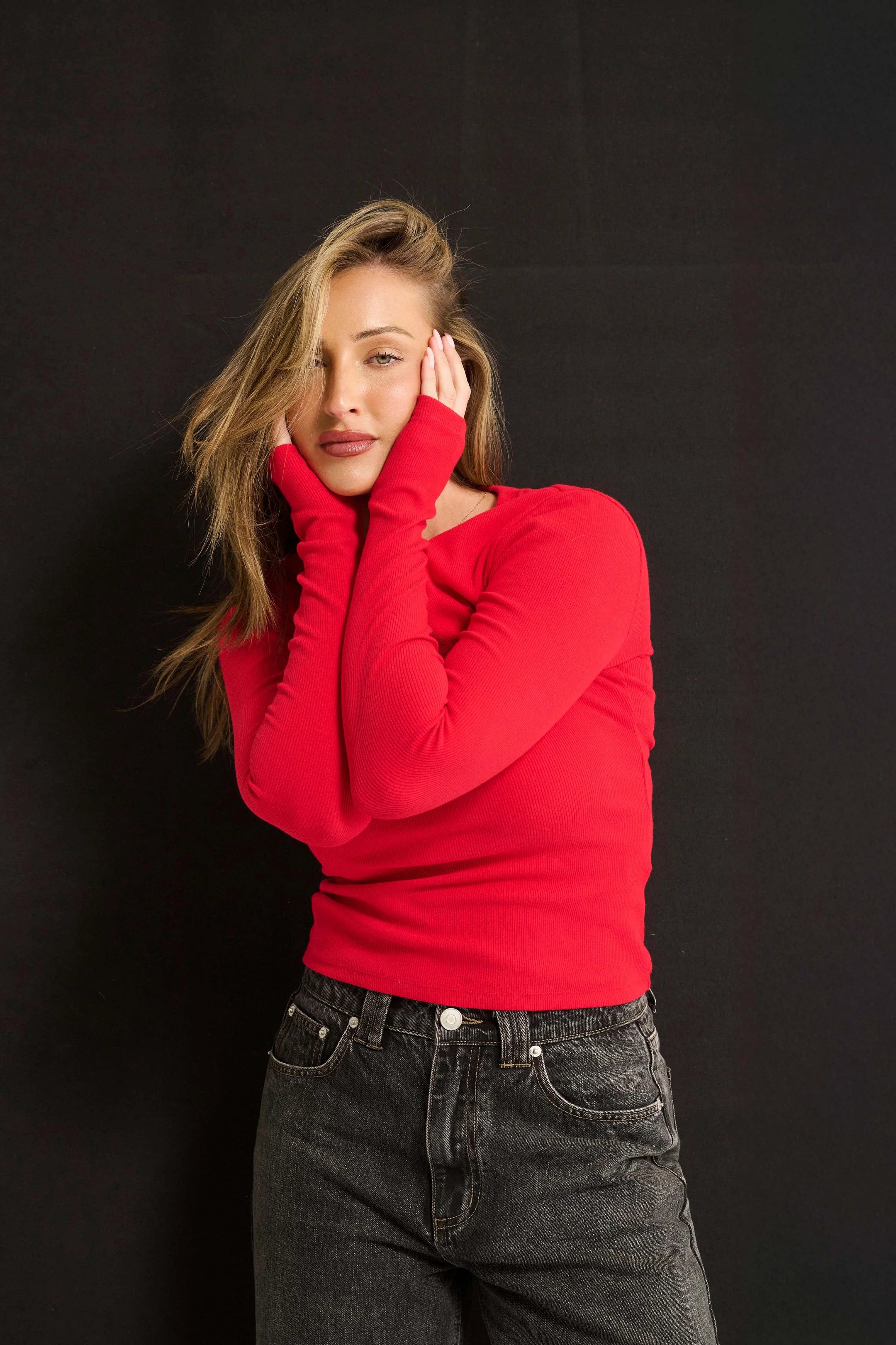 PRIMI - CARINA LONG SLEEVE - RED