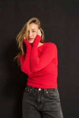PRIMI - CARINA LONG SLEEVE - RED