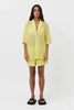 CAMILLA AND MARC - AGNA LACE SHORT SLEEVE SHIRT - PALE LIME