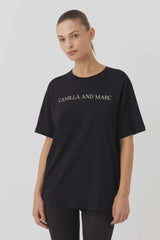 CAMILLA AND MARC - ASHER TEE - BLACK/STONE