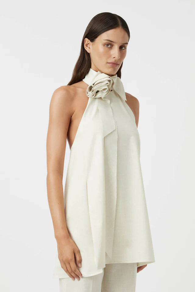 CAMILLA AND MARC - FLORIS TOP - IVORY MARLE